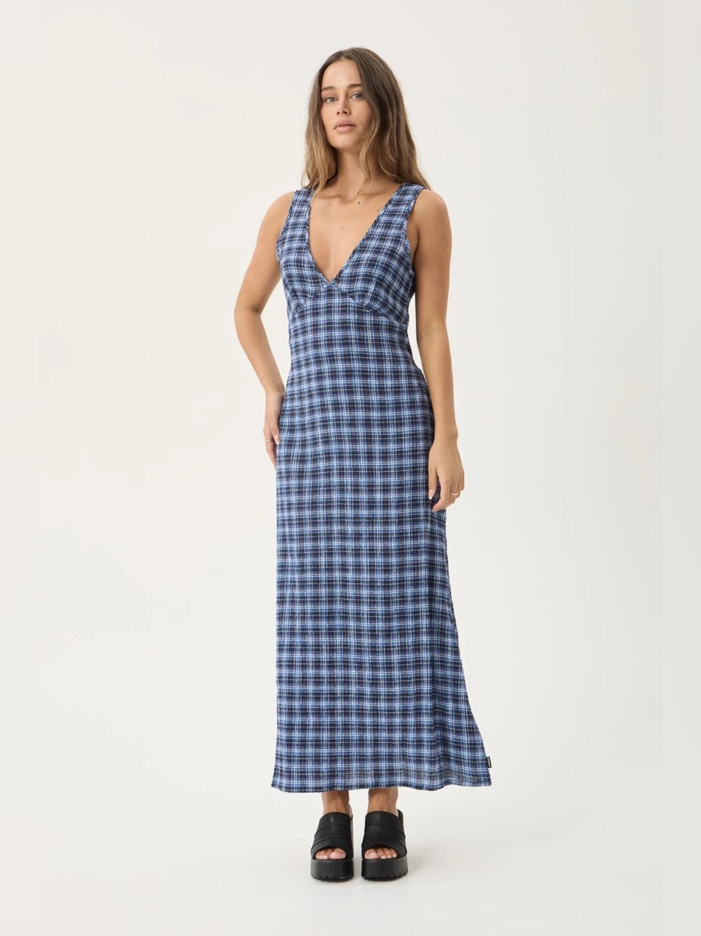 MOUNTAINS TULLY - SEERSUCKER MAXI DRESS
